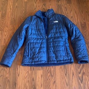 The North Face navy women’s winter jacket. Size M